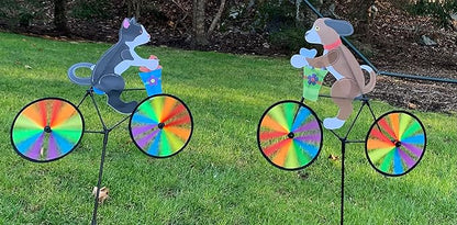 Brown Dog on Bicycle Wind Spinner