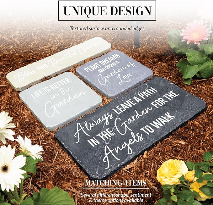 Pavilion Gift Company 25304 Path-16" x 7.75" Garden Stone, Gray, White