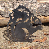 Corten Steel Squirrel Silhouette Rusting Yard Stake (Large)