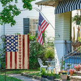 4th of July Garden Flag 12x18 Inch Double Sided, Retro American Flag with Baseball Yard Decoration,Small Seasonal Outdoor Decor for Summer Memorial Day/250th Years America Anniversary Holiday Outside