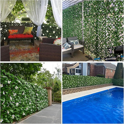 GLANT Expandable Fence Privacy Screen for Balcony Patio Outdoor,Decorative Faux Ivy Fencing Panel,Artificial Hedges (Single Sided Leaves)