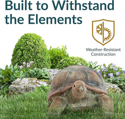 Sunnydaze Talia the Garden Turtle Statue - Turtle Garden Decor for Yard, Lawn, Patio Decor – 29" x 15" Durable Reinforced Glass Fiber - Gift Idea