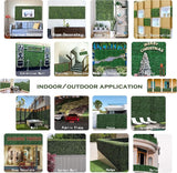 Bybeton 10-Pack Artificial Boxwood Panels (20"x20"), Covers 27.7 Sq.Ft. - 5-Year UV-Proof Ultra-Dense Faux Greenery Wall Backdrop for Outdoor Privacy Fence, Patio & Indoor Decor