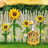 FuWeave Spring Sunflower Goose Outfit Lawn Porch Goose Clothes Costume 23" Geese Outdoor Patio Yard Lawn Art Decoration