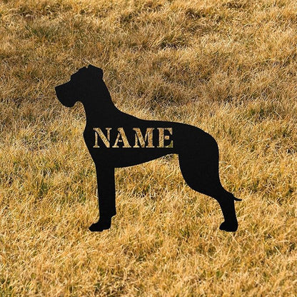 Personalized Great Dane Garden Statue Stake,Custom Great Dane Outdoor Yard Art Decor,Memorial Remembrance Sculpture for Yard Garden Porch Lawn Grassland Park Farm Flowerpot Decor.
