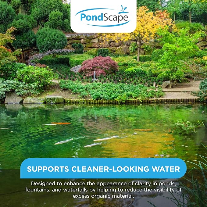 PONDSCAPE Harmony Beneficial Bacteria – Natural Clarifier Packets for Ponds, Waterfalls & Fountains – Supports Visual Clarity & Healthy Water Balance – 24 Packets