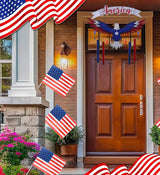 CoTa Global American Eagle Wind Chime - American Eagle Patriotic Indoor or Outdoor Windchime Home Decor with Hanging Bells, Handcrafted Glass and Metal Wind Chimes for Yard, Garden, Porch - 24 Inches