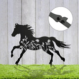 Decorative Metal Horse Statue for Patio, Lawn & Garden, Outdoor Décor, Intricate Garden Stakes