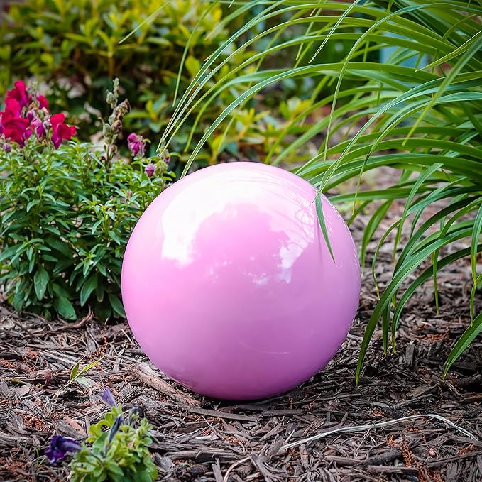 Trademark Innovations Gazing Mirror Ball - Stainless Steel (8", Pink)