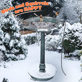 2 Pack Upgrade Bird Bath Heater for Outdoors in Winter, Pond Deicer 60 Watts Birdbath Deicer Water Heater Thermostatically Controlled with Auto Shut off Function for Patio Lawn (Frosted Gray)