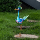 Natelf Flamingo Peacock Metal Yard Art Garden Sculpture Flamingos Peacocks Outdoor Decorations Large Garden Statues for Yard Patio, Porch, Home for Women, Mom, Grandma