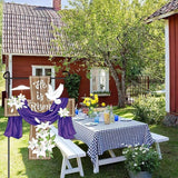 He is Risen Easter Decorations Cross Garden Banner Double-Sided Printed Flag Sheep Yard Flags Bunting Outdoor House Yard Rise Christian Jesus Lily Flowers Spring Seasonal Decoration Cross
