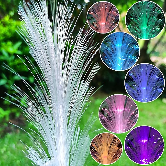 Solar Turtle Garden Statues with LED Lights, Resin Turtles Figurine Outdoor Decorations Colour Changing Optical Fiber Solar Light, Outside Art Decor for Lawn,Yard, Unique Housewarming Gifts