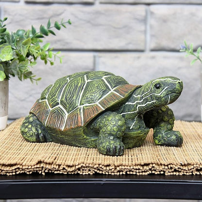 Sunnydaze Terrance the Tortoise 9-Inch Long Polystone Indoor/Outdoor Garden Statue