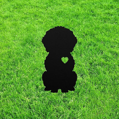 Personalized Bichon Frise Garden Statue Stake Custom Bichon Frise Outdoor Yard Art Decor Memorial Remembrance Sculpture Statue for Yard Garden Porch Lawn Grassland Park Farm Flowerpot Decor.