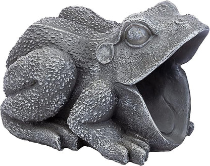 Design Toscano QM7512081 Garden Frog Decorative Object, Grey Stone