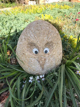 8" Natural Granite Boulder Bird - Hand Carved