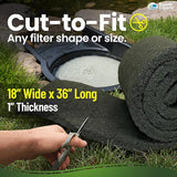 Aquatic Experts Classic Koi Pond Filter Pad Bundle – Fine & Coarse Bulk Roll Pond Filter Media, Ultra Durable Reusable Fish Pond Filter Material (Fine: 18" x 36", Coarse: 18" x 36")