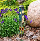 Studio M Art Pole, PVC Weather Resistant Pole with Vinyl Bowl 16 inches Tall Outdoor Decoration for Gardens, Patios, Yards, Landscaping and Birding Accessories, Find Peace from Within