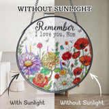 Gifts for Mom - Stained Glass Window Hanging Sun Catchers Indoor 6.3 Inch Colorful Wildflowers Mama Birthday Gift, Flower Suncatcher for Window Home Door Wall Garden Outdoor Decor for Mothers