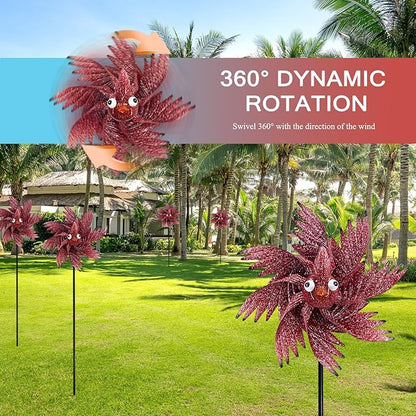 Wind Spinner Outdoor Metal Bird Decor Wind Spinner for Yard Lawn & Garden Decoration, 42 Inch