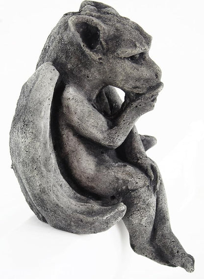 Sitting Gargoyle Concrete Halloween Statue Cement Igor French Sculpture European Cast Stone Figure All Weather Statuary Garden Statue Art