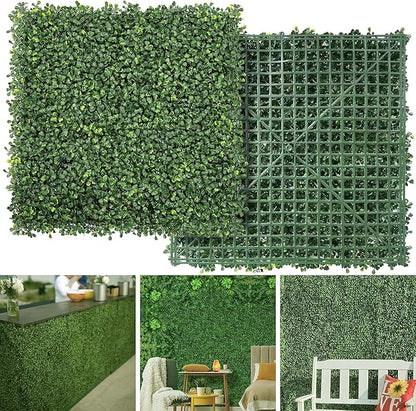 NETAP Grass Wall Panels Backdrop, 20"x 20"(6Pcs) Faux Boxwood Panels for Outdoor Indoor Green Wall Decor, Party Wedding Garden Fence Decorations