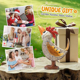 Outdoor Whimsical Rooster Statue Resin Chicken Art Sculpture Garden Rooster Figurine Decoration, Rustic Roosters Decor, Animal Ornament for Yard, Lawn, Home, Office, Garden Gifts