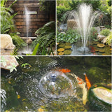 NFESOLAR Solar Pond Filter Fountain, 30W Solar Pond Pump with Pond Filter, 16.4 Ft Cord, 6.6 Ft Tubing for Outdoor Pond 200-600 Gallons, Garden Waterscape N3223