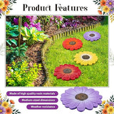 Cinnvoice 6 Pack Daisy Garden Stepping Stones Outdoor - 10 Inch Resin Decorative Stone for Garden Walkway Patio Landscaping Yard Decor