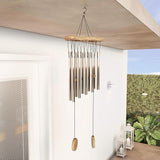 Pure Garden Metal and Wood Wind Chimes - 34.5-Inch Tuned Metal Chimes - Soothing Tones for Garden, Patio, Porch, or Outdoor Decor (Bronze Finish)