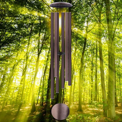 54" Large Wind Chimes for Outside Deep Tone - Gift Box Packaged, Soothing Windchimes Outdoors with 6 Thickened Aluminum Tubes for Garden Decor, Gifts for Parents, Friends and Loved Ones (Bronze)