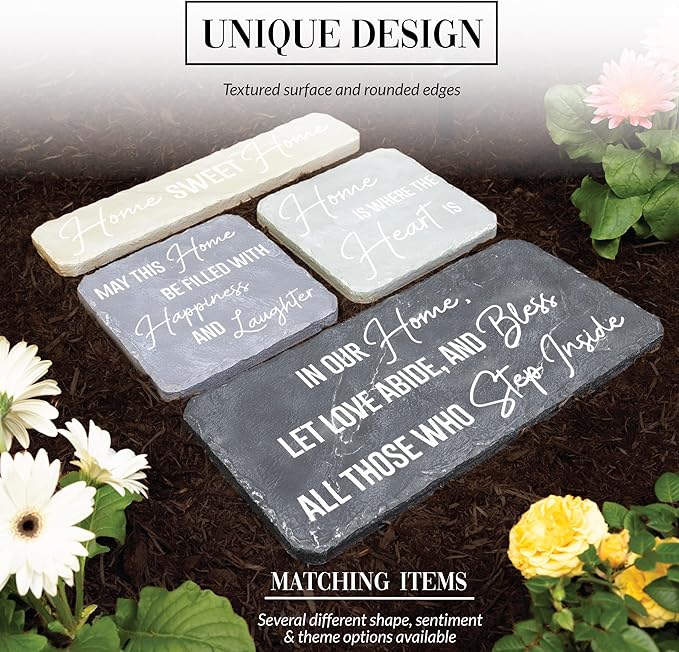 Pavilion Gift Company 25300 Our Home-16" x 7.75" Garden Stone, Gray, White