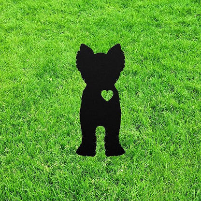 Custom Yorkie Garden Statue Stake,Custom Yorkshire Terrier Outdoor Yard Art Decor,Memorial Remembrance Sculpture,Outdoor Statue for Yard Garden Porch Lawn Grassland Park Farm Flowerpot Decor.