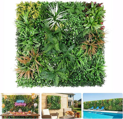 Artificial Grass Wall Panels, 40"x 40" Boxwood Hedge Wall Panels with UV Protection, Privacy Screen Fence, Greenery Wall Backdrop for Indoor Outdoor Garden Fence Backyard Decor