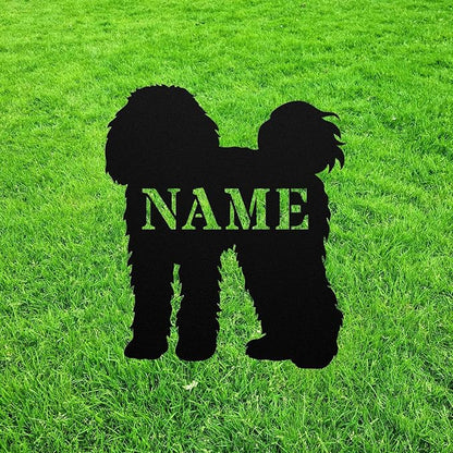 Whoodle Garden Statue Stake Whoodle Outdoor Art Decor Soft Coated Wheaten Poodle Personalized Memorial Remembrance Sculpture for Yard Garden Porch Lawn Grassland Park Farm Flowerpot Decor.