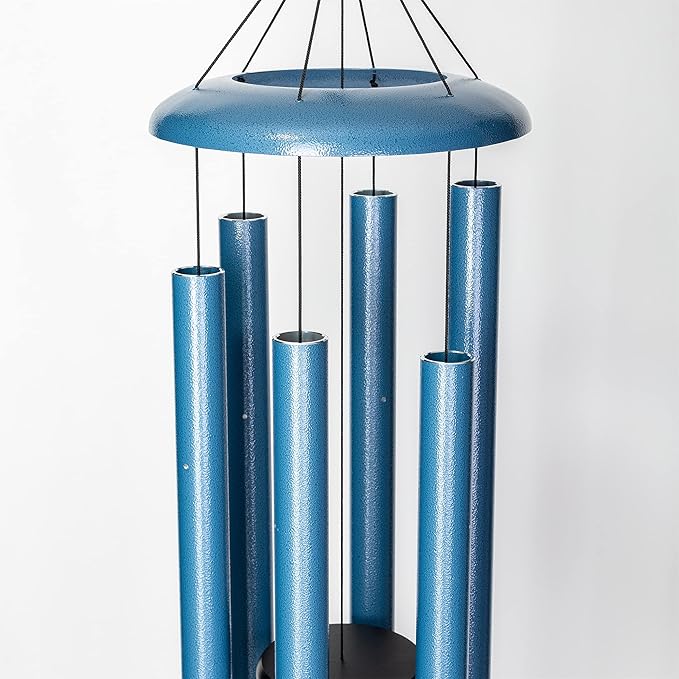 Corinthian Bells by Wind River - 56 inch Sky Blue Wind Chime for Patio, Backyard, Garden, and Outdoor Decor (Aluminum Chime) Made in The USA