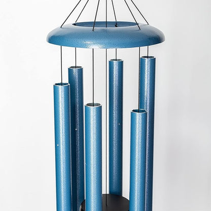 Corinthian Bells by Wind River - 56 inch Sky Blue Wind Chime for Patio, Backyard, Garden, and Outdoor Decor (Aluminum Chime) Made in The USA