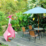 Graduation Goose Outfit for 23'' High Cement Goose Statue, Lawn Porch Clothes Cute Grad Yard Statue Outfit for Patio Outdoor Garden Decoration(Pink)