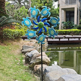 Sea Turtle Wind Spinners Garden Stake, 39" Turtles Wind Spinner Outdoor Decorations- Metal Green Outside Lawn Stake Wind Sculptures for Yard Patio,Lawn & Garden Art Decor