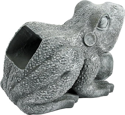 Design Toscano QM7512081 Garden Frog Decorative Object, Grey Stone
