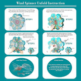 FONMY Stainless Steel Wind Spinner-3D Indoor Outdoor Garden Decoration Crafts Ornaments 6Inch Multi Color Mandala Flower Wind Spinners