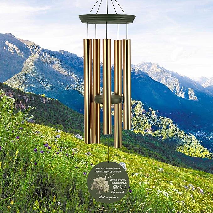 ASTARIN Custom Sympathy Wind Chimes for Loss of Loved One, Remembrance Gift for Loss Husband Wife, Windchimes in Memory of a Loved One, Gifts for Grieving Friends(Produced in USA)