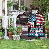 BlissYard Thank You Veterans Garden Flag Decorative Yard Banner Seasonal Flag for Outdoor Outside Decor Party Decoration American Patriotic Yard Memorial Day Independence Day Farmhouse Decorations