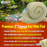 Aquatic Experts Cream COARSE Pond Filter Pad - 2 inch Thick - Bulk Roll Water Garden Filter Pond Media - Made in USA (12 inch by 72 inch)