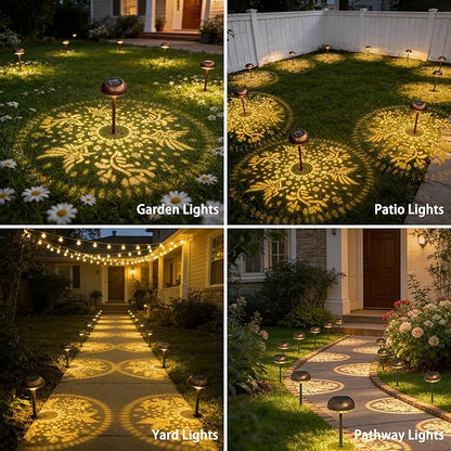 2 Pack Solar Pathway Lights Outdoor, LED Warm White Solar Garden Lights for Garden, Yard, Path, Lawn, Driveway Walkway Decor & Landscape Lighting