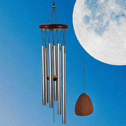 Wind Chimes for Outside Clearance,Aluminum Memorial Windchime Outdoor Suitable for Loss of Loved One Patio Decor Indoor Porch Balcony Garden Decor(Silver)
