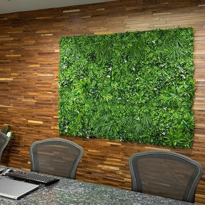 NatraHedge 20''X40'' Artificial Maui Living Wall Grass Wall Decor, 5Pcs (28SqFt) Hedge Leaf Grass Panels for Indoor, Outdoor, Garden and Balcony Privacy Fence Screen