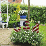 Linfevisi USA Yard Signs 16 Inch Metal American Star Patriotic Barn Stars Letter Garden Stakes US Flag Outdoor 4th of July Decorations Memorial Day Yard Art Lawn Ornaments Patio for Outside
