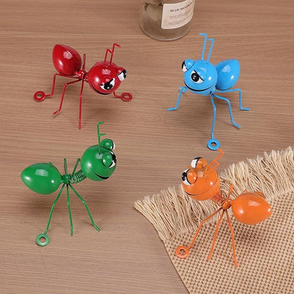 Metal Ants Set of 4 Colors Garden Decor Outdoor Sculpture Patio Decor Lawn Metal Yard Art Garden Statue Outdoor Decorative Metal Wall Art Garden Gifts Family and Garden Lovers